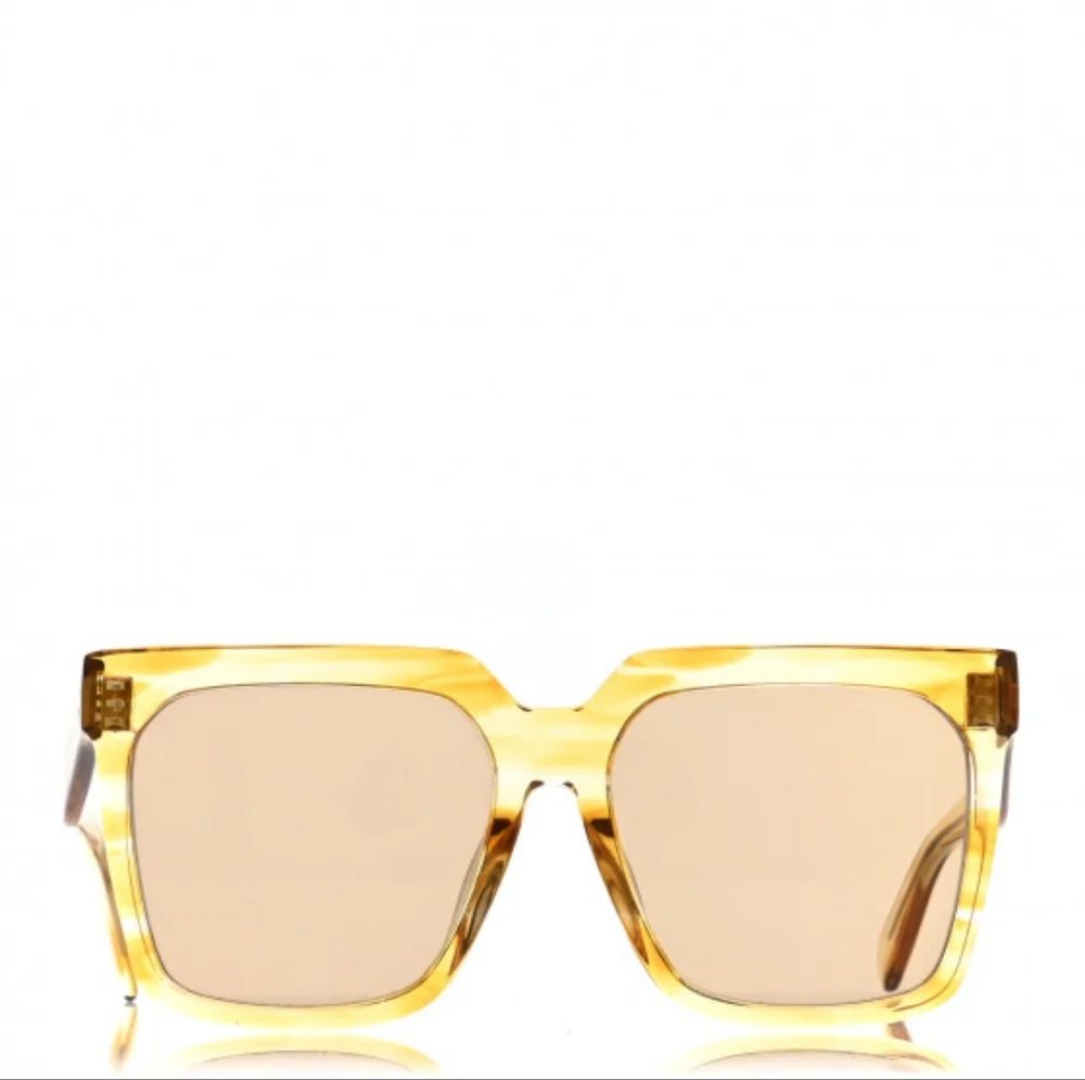 NEW CELINE SQUARE UNISEX YELLOW EYEWEAR CL4055FN 55E SUNGLASSES CL 4055FL - Picture 2 of 4